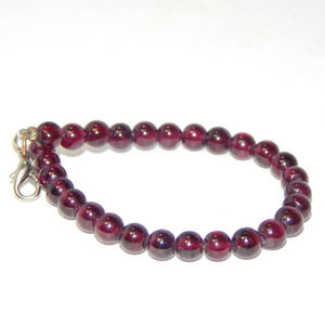 Beautiful Artisan Ruby Bead Bracelet